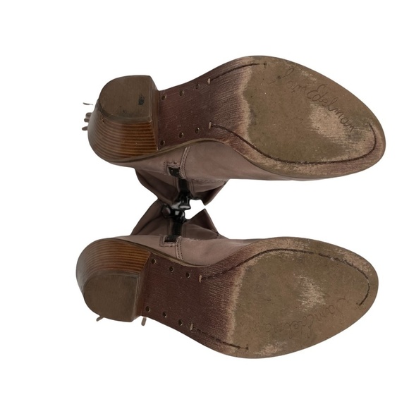 Sam Edelman Tan Louie Western Fringe Stack Heel Ankle Boots Size 5 Women’s - Picture 9 of 11